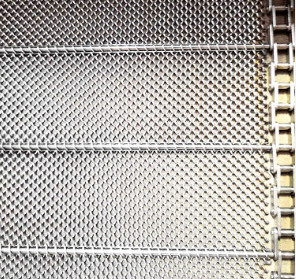 Kundengebundene Lebensmittelindustrie Diamond Mesh Steel Plate Conveyor Belt