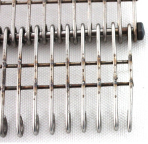 Flacher Metalledelstahl-Augen-Verbindungs-Förderband-Draht Mesh For Oven