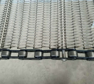 V-Form Edelstahl-Lebensmittelindustrie-Förderer-System-Gurt Mesh Wire