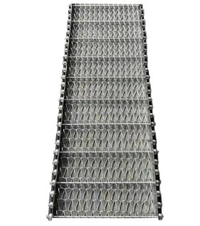 1mx0.6m Metall Diamond Mesh Steel Wire Conveyor Belt