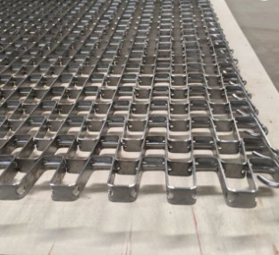 304 Edelstahl-Flex Weave Square Wire Mesh-Förderbänder