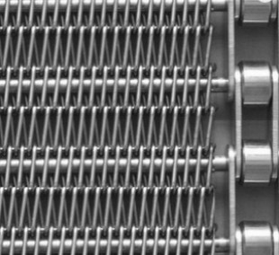 400mm 500mm Metalldraht Mesh Conveyor Flat Flex Belt mit Kette