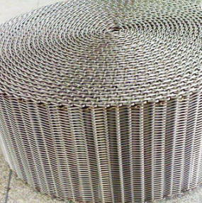 400mm 500mm Metalldraht Mesh Conveyor Flat Flex Belt mit Kette