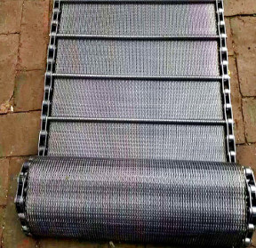 Kundengebundene Lebensmittelindustrie Diamond Mesh Steel Plate Conveyor Belt