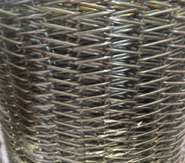Kettenglied-Flachdraht Diamond Mesh Steel Screen Conveyor Belt