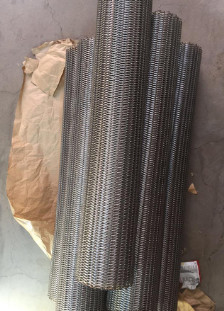 Kettenglied-Flachdraht Diamond Mesh Steel Screen Conveyor Belt