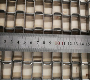 Flacher Flex Enrobe Stainless Steel Conveyor-Gurt-Draht Mesh For Bakery