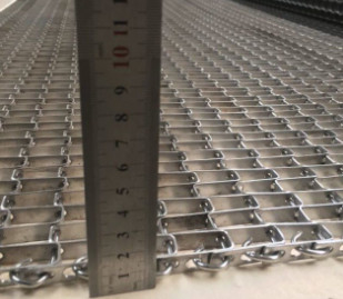 Flacher Flex Enrobe Stainless Steel Conveyor-Gurt-Draht Mesh For Bakery