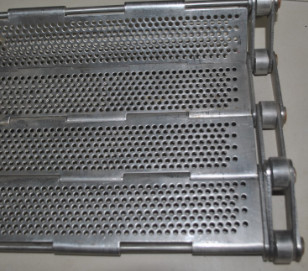 Perforierter 430 Edelstahl Chip Conveyor Chain Plate Belt
