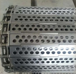 Perforierter 430 Edelstahl Chip Conveyor Chain Plate Belt