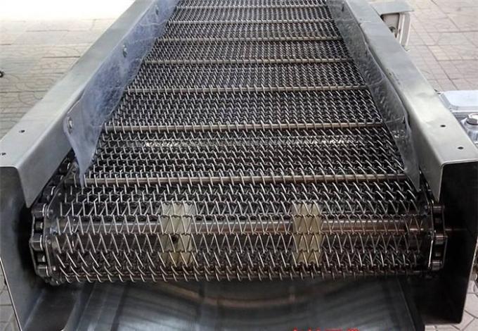 400mm 500mm Metalldraht Mesh Conveyor Flat Flex Belt mit Kette 10